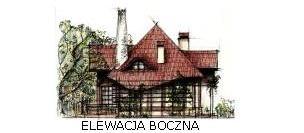 Projekty dom�w jednorodzinnych: Projekt domu dwurodzinnego na Mazurach. Elewacja boczna